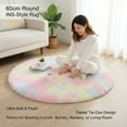 thumbnail image 1 of Round Gray Rug,15.75Inch Round Rug,Grey Fluffy Rug,Ultra-Soft Plush Modern Circle Area Rug For Kid'S Bedroom,Fluffy Shag Circular Rug For Nursery Room,Non-Slip Tie-Dyed Light Grey Rug For Teen'S Room, 1 of 4