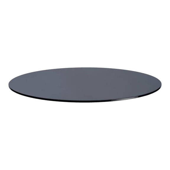 Round Grey Tempered Glass 1/2" Thick Table Top (18") 18" x 18"