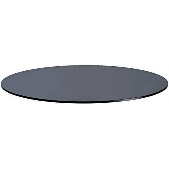 Round Grey Tempered Glass 1/2" Thick Table Top (24")$$Furniture