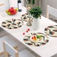 thumbnail image 1 of Round Grid Placemat ,One Sizex1, Round Placemat, PVC Plate Mat，15.4 Inch Non-Slip and Heat Resistant, Table Placemat, Dining Room Placemat Black Magpie, 1 of 7