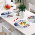 thumbnail image 1 of Round Grid Placemat ,One Sizex1, Round Placemat, PVC Plate Mat，15.4 Inch Non-Slip and Heat Resistant, Table Placemat, Dining Room Placemat Colored Deer Butterfly, 1 of 7