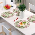 thumbnail image 1 of Round Grid Placemat ,One Sizex1, Round Placemat, PVC Plate Mat，15.4 Inch Non-Slip and Heat Resistant, Table Placemat, Dining Room Placemat Pretty Pink Rose, 1 of 7