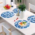 thumbnail image 1 of Round Grid Placemat ,One Sizex1, Round Placemat, PVC Plate Mat，15.4 Inch Non-Slip and Heat Resistant, Table Placemat, Dining Room Placemat Blue Gem, 1 of 7