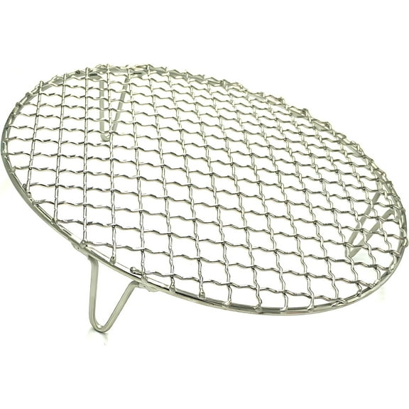 Round Grill Barbecue Net, 2" Height Wire Steaming Cooling Rack, Wire Pan Grate, Baking Rack, Icing Rack, Round Shape - 13 Inch Diameter (350mm/13.8")