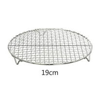 Round Grill Mesh*1 Clearance! Multi Purpose Round Stainless Wire Steaming Barbecue Rack/ Baking Net/Grill/Pan Grate With Legs 1Pc