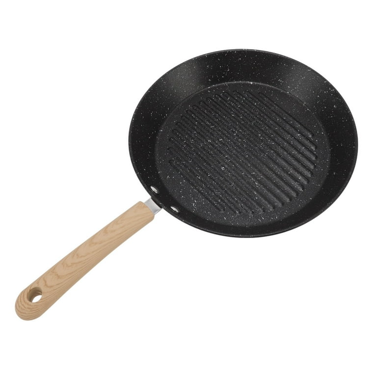 Round Grill Pan, Flat Bottom Universal Non Round Frying Pan Oil Cooking For  Restaurant 