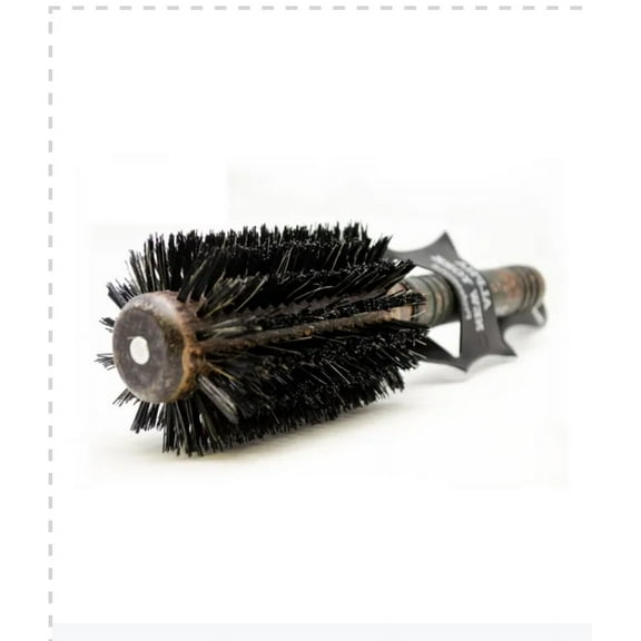 Round Hair Brush, Natural Wood Handle, Professional Styling Tool, Natural bristles #1028S Alpha New York