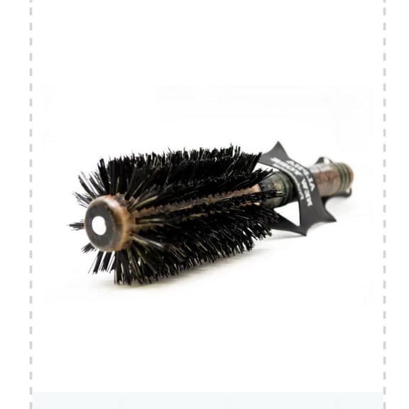 Round Hair Brush, Natural Wood Handle & bristles #1026S Alpha New York