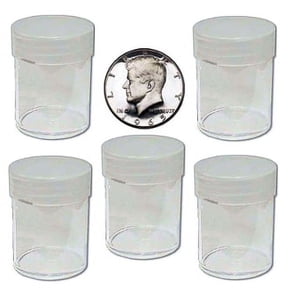 Round Half Dollar Coin Tubes 30.6mm by BCW 5 pack