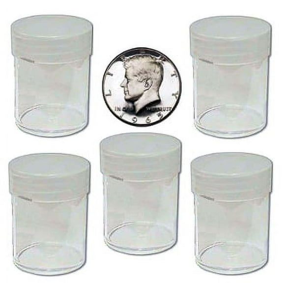 Round Half Dollar Coin Tubes 30.6mm by BCW 5 pack