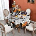thumbnail image 1 of Round Halloween Tablecloth 60 Inch, Halloween Spider Web Tablecloth Round, Halloween Table Cloths Round, Halloween Round Table Cloth Decor, 1 of 5