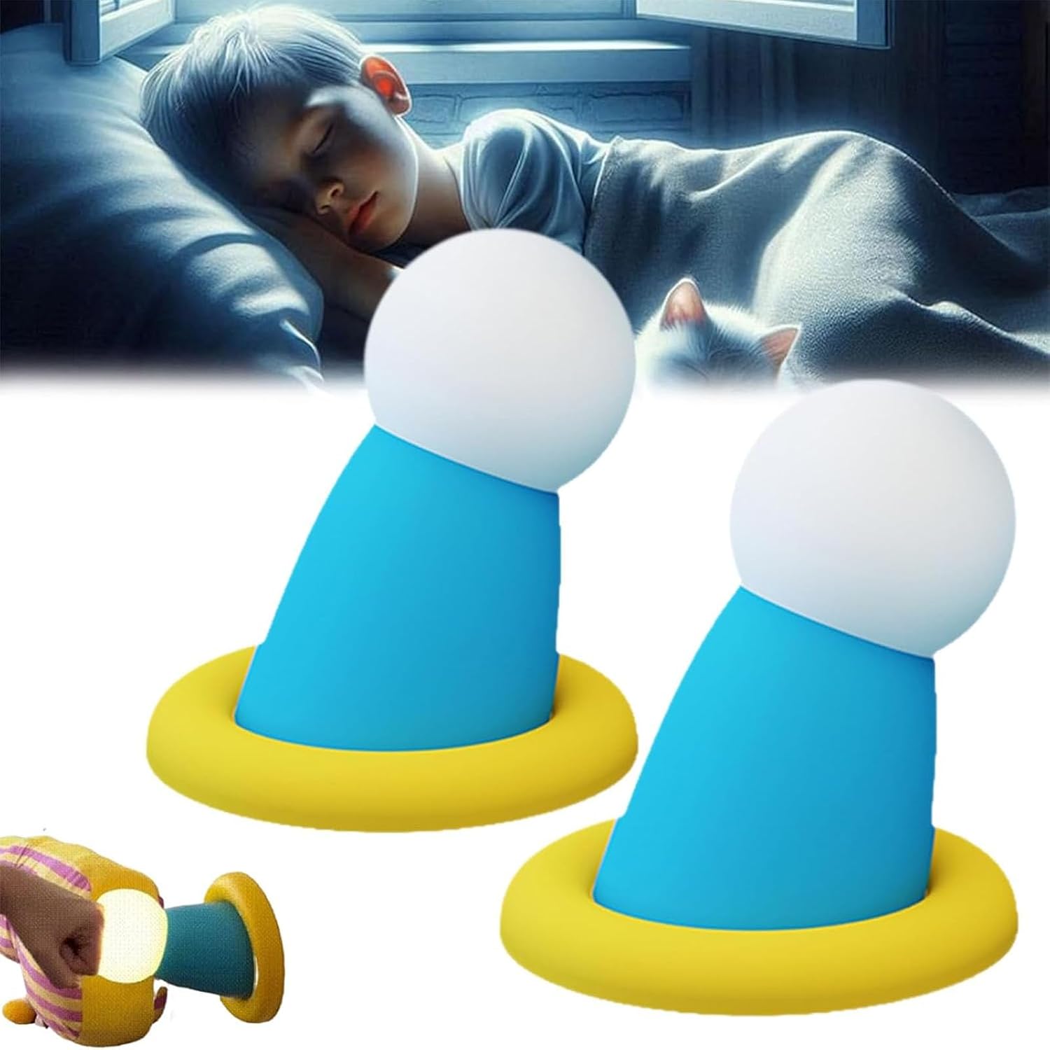 Round Hand Clapping Lamp, Silicone Novelty Hand Lamp, Silicone Novelty ...