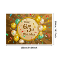 thumbnail image 1 of Round Happy 65th Birthday Banner with Balloons and Confetti Background Party Supplies Photography Props Birthday Decoration Backdrop Decor, 1 of 7