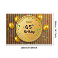 thumbnail image 1 of Round Happy 65th Birthday Banner with Balloons and Confetti Background Party Supplies Photography Props Birthday Decoration Backdrop Decor, 1 of 1