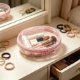 thumbnail image 1 of Round Hard Shell Travel Storage Case Waterproof Zipper Organizer Portable Cosmetic Bag Toiletry Organizer Storage Case for Cosmetics Toiletries Accessories Travel Home Bathroom Daily Organization, 1 of 6