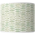 thumbnail image 1 of Round Hardback Drum Print Lamp Shade Oval Tempo Green Large 14" Top x 14" Bottom x 11" High Spider with Replacement Harp and Finial Fitting - $$Tools & Hardware Other, 1 of 5