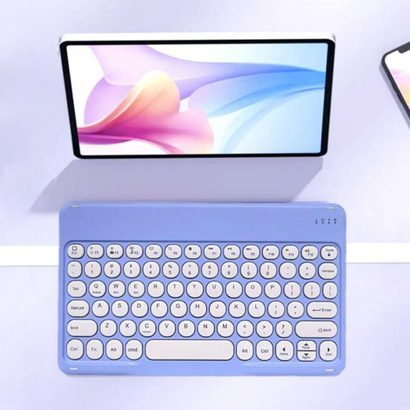 Round Hat Silent Retro Mini Wireless Keyboard Compatible with iPad Computer Phone Tablet