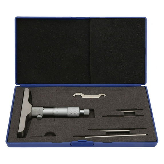 Round-Head Depth Micrometer Gauge 0-100mm High Accuracy Measuring Tool