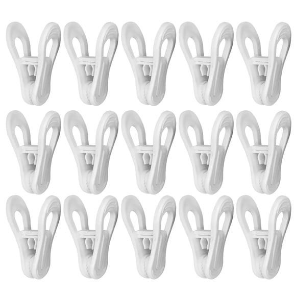 Round Head Plastic Clips, Heavy Duty Multipurpose Clamps for Laundry Drying Snack Bag Sealing and Office Paper Organization for Home and Kitchen Use 25 Pack