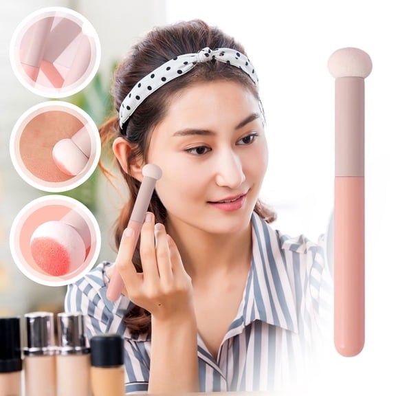 Round Head Sponge Makeup Brush, Soft Small Puff - Shaped Brush For Smooth Application, For Daily Makeup, Travel, Professional Use