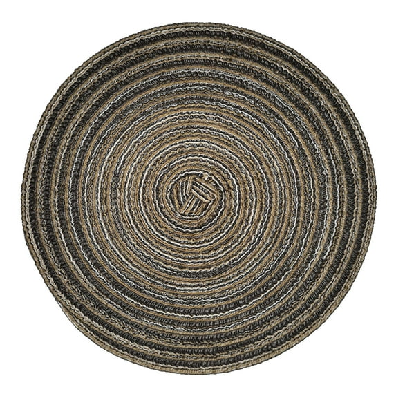 Round Heat Insulation Placemat, 30Cm Knitted Cotton Table Mat, Anti-Slip Dinner Pad for Kitchen Dining, Decorative, Washable