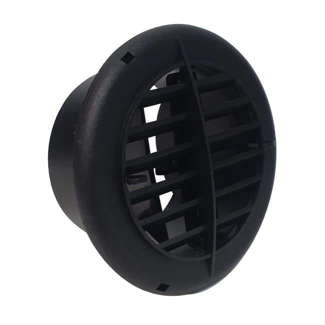 Round Heating & AC Register, Black - Carded