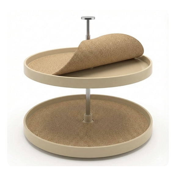 Round Heavy Duty Eco Cork Foam Liner Matting for Lazy Susans or Kitchen Drawers
