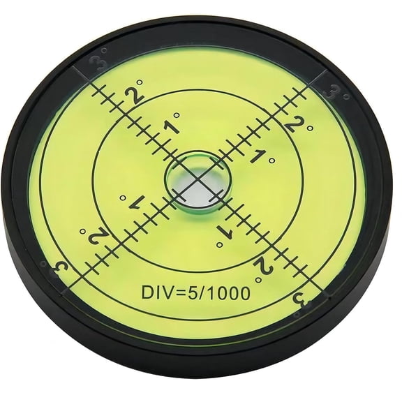 Round High Precision 2.4inch 60MM Accuracy 15'/2 Aluminium Cardan Circular Bullseye RV leveling Bubble Levels For Motorhome, Camping, Trailer, Construction, CNC machine