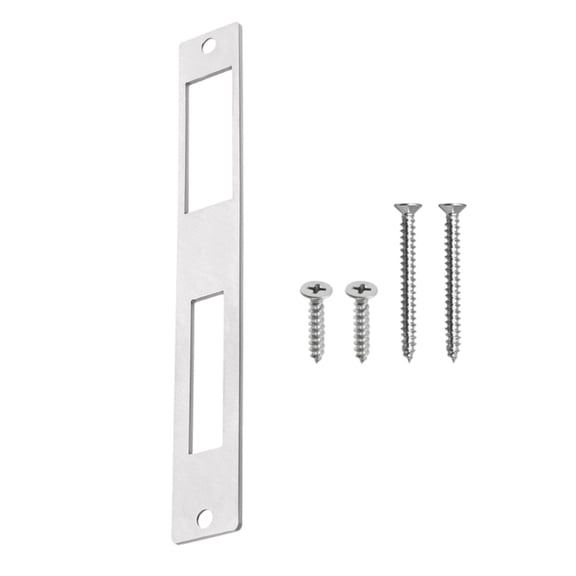 Round Hole Door Strikes Plate with Silver-Tone Hand Finish