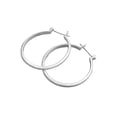 thumbnail image 1 of Round Hollow Hoop Earrings Sterling Silver, 1 of 2