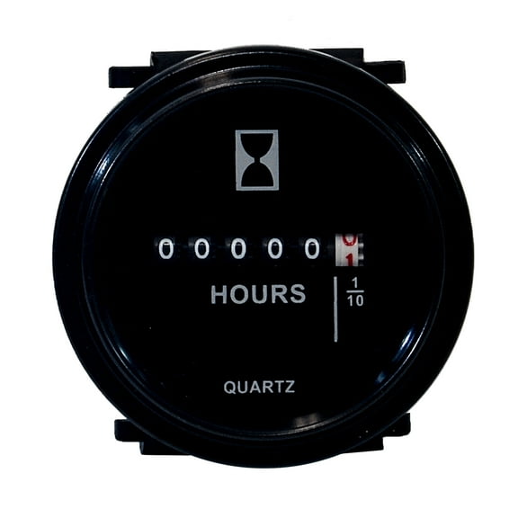 Round Hour Meter OZ-USA Gauge Quartz 12-24-48 Volt Golf Cart 48V 24V 12V Cat Komatsu RV