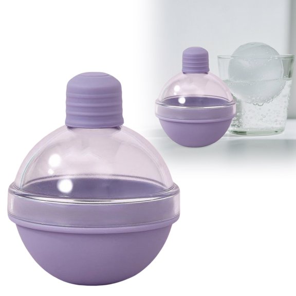 Round Ice Ball Molds for & with Funnel Lid - 2.5 Inch Big Round Ice Cube Trays for Drinks, and , Silicone Round Ice Maker for Freezer - Reusable Easy-Release Ice Tray