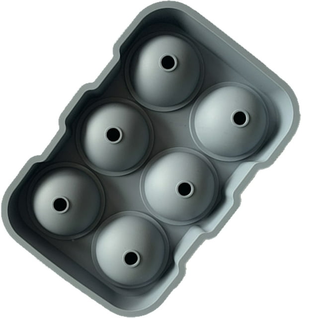 Round Ice Cube Mold, Easy Release Silicone Ice Cube Tray with Lid Ice