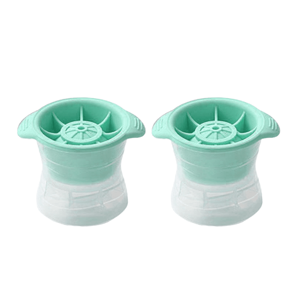 1pc 22-grid Simple Style Green Round Ice Cube Mold, Made Of Thickened Pp  Material, Easy Release With Cover To Prevent Odor Mixing