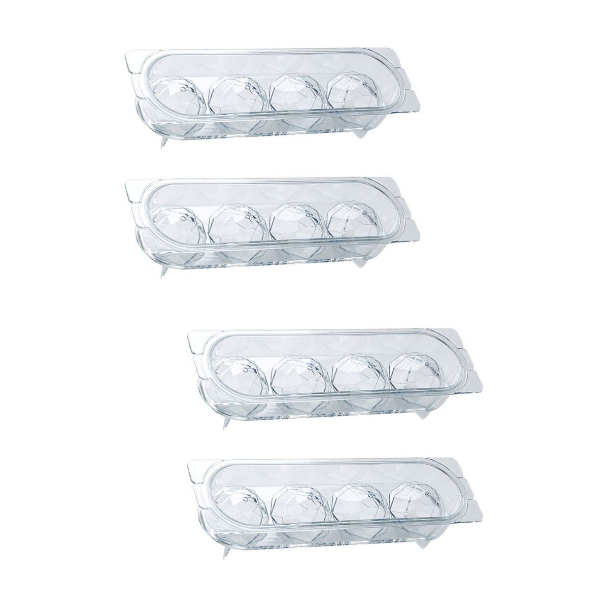 Round Ice Cube Molds 4 Pcs Clear for Hockey Pucks Chocolate Clay