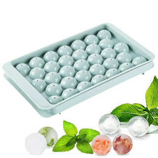 Changhe Crystal Clear Ice Cube Maker - 2.36 inch Clear Ice Ball Mold, 2 Large Silicone Sphere Ice Cube Tray for Whiskey, Cocktail and Drinks, with Ice Tongs