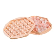Round Ice Cube Tray with Lid, 37-Circle Mini Ball Ice Maker Mold, Food-Grade Ice Tray for Freezer, Covered Ice Mold for Coffee Beverages, 8.4"