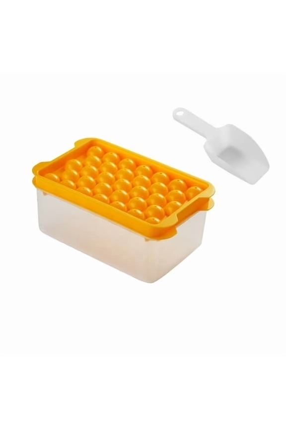 Round Ice Cube Trays 3 Pack Circle Ice Ball Maker Mold Small Round Ice Cube Trays for Freezer with Lid & Bin Mini Sphere Ice Tray for Cocktail Coffee Juice Chilled Whiskey