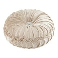 thumbnail image 1 of Round Ice Flower Velvet Pillow 13.8" Decorative Pumpkin Cushion with Zipper, Nylon-Spandex Wheel Design Throw Pillow for Sofa Bedroom Living Room, 1 of 6