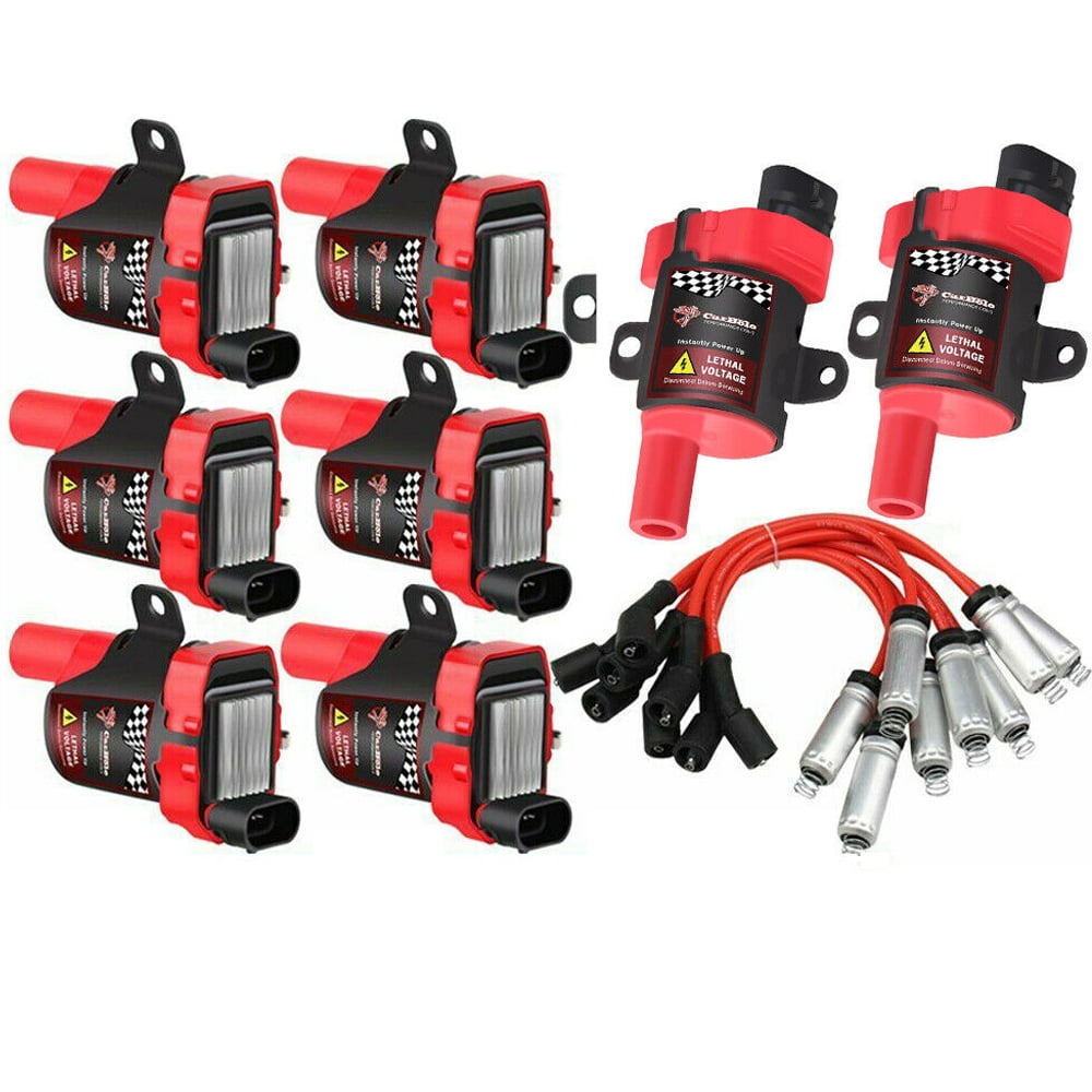 Round Ignition Coil Spark Plug Pack for 4.8 5.3 6.0L Chevy Silverado