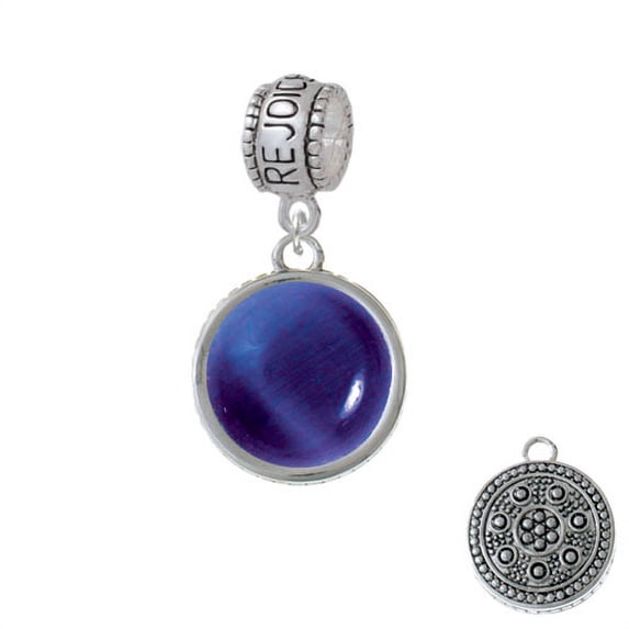 Round - Imitation Cat's Eye - Blue - Rejoice Charm Bead