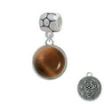 thumbnail image 1 of Round - Imitation Cat's Eye - Brown - Pebble Charm Bead, 1 of 1