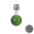 thumbnail image 1 of Round - Imitation Cat's Eye - Green - Love You More Charm Bead, 1 of 1