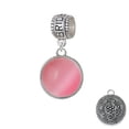 thumbnail image 1 of Round - Imitation Cat's Eye - Pink - Bridesmaid Charm Bead, 1 of 1