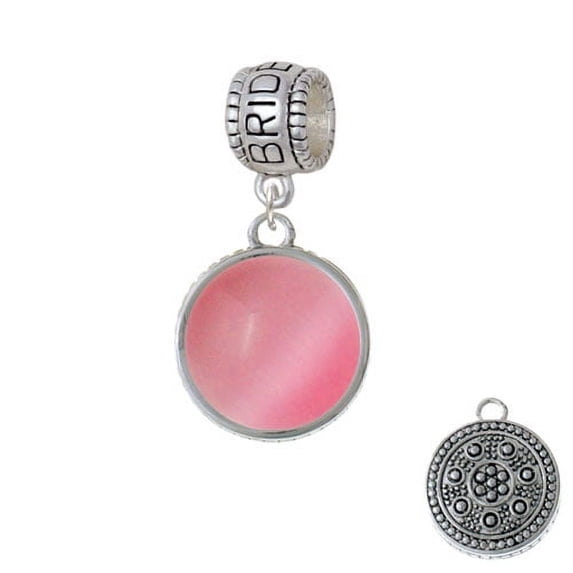 Round - Imitation Cat's Eye - Pink - Bridesmaid Charm Bead