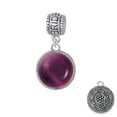 thumbnail image 1 of Round - Imitation Cat's Eye - Purple - Bride Charm Bead, 1 of 1