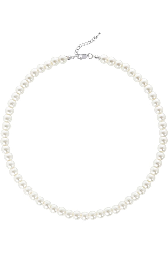 Round Imitation Pearl Necklace Wedding Pearl Necklace For Brides[o1187]