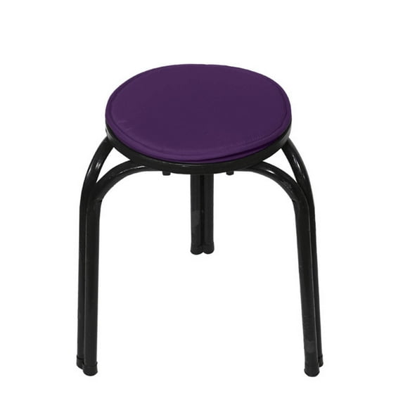 Round Indoor Outdoor Chair Cushions, 16" Non-Slip Seat Pads for Dining Chairs and Garden Furniture, Set of 4 Thickened Chair Pads ( Purple )