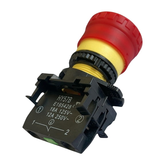 Round Industrial Pushbutton Switches HY57B Emergencies Stop Push Button Switches Mushroom Head E-Stop Switches