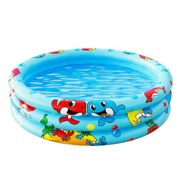 10Leccion Inflatable Kids Pool, Blue Swimming Pool for Toddler, Round ...